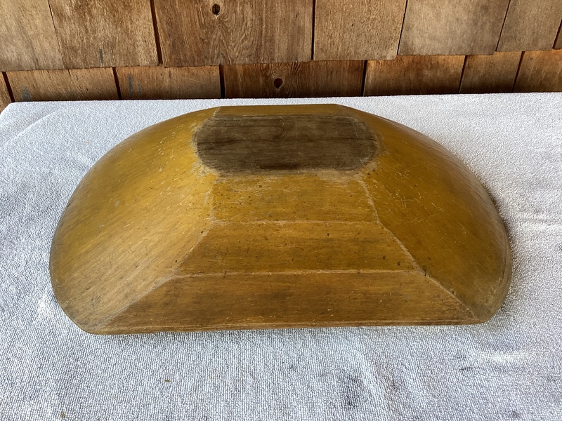 1800’s Large Hand Hewn Trencher Mustard paint