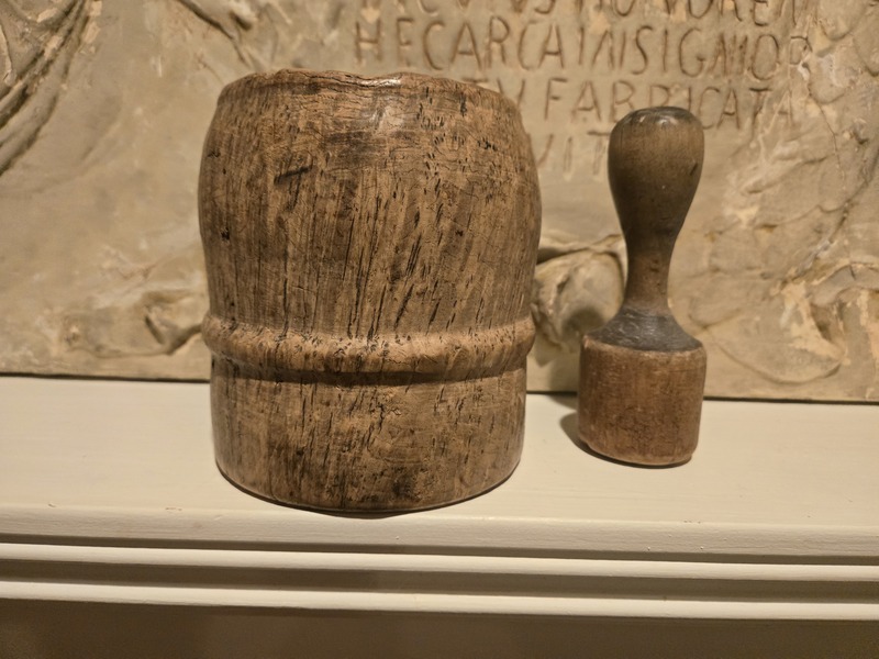 BURL MORTAR W MAPLE  PESTLE