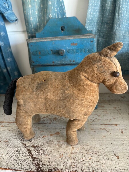 Antique Amish Pennsylvania Fabric Horse Folk Art