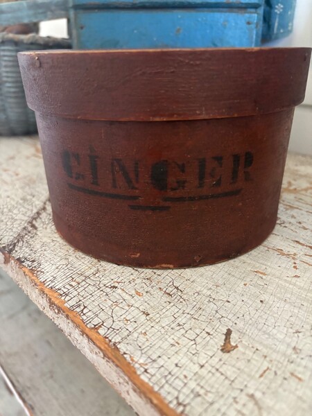 19th Century SHAKER Wood Pantry Box GINGER 
