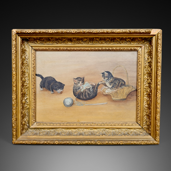 Victorian Cat Painting